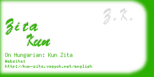 zita kun business card